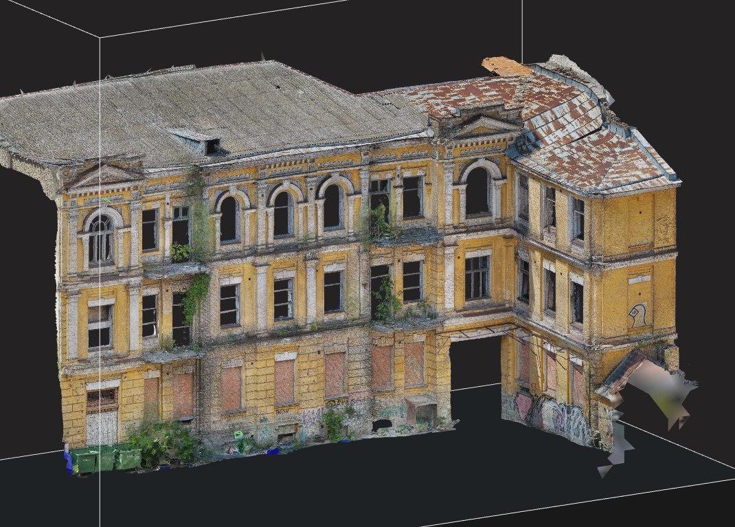 3D модель Дому Сікорських. Результати фотограмметрії.